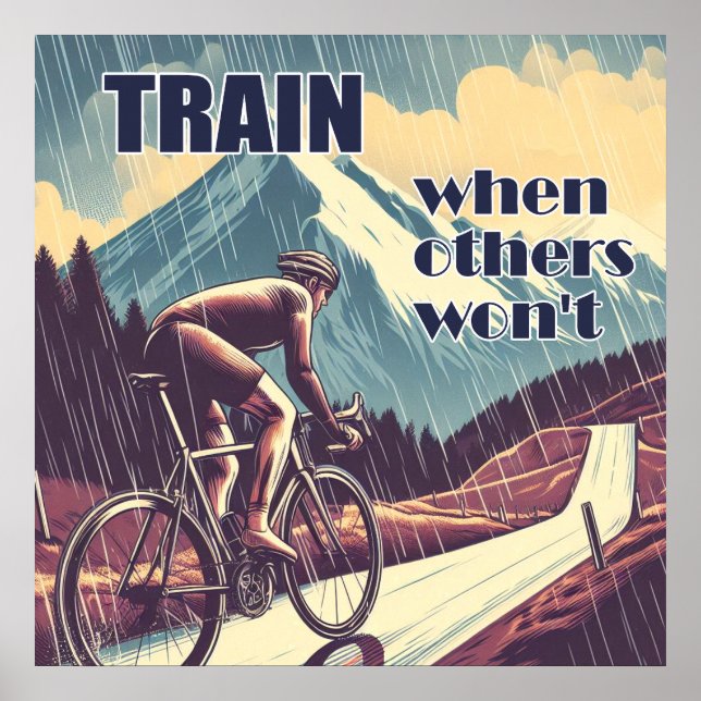 Träna när andra inte vill cykla poster (Framsidan)