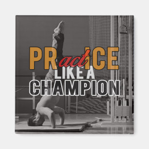 Träna Som En Mästare Fitnessmagnet Magnet