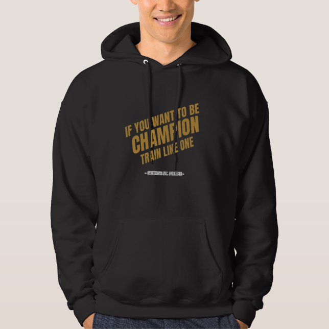 Träna Som En Mästare Hoodie (Framsida)