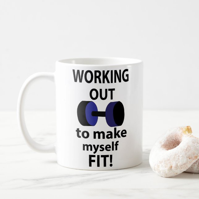 Träna Träningsvikter Träning Kaffemugg (Med munk)
