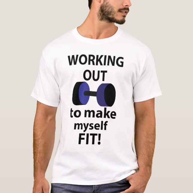 Träna Träningsvikter Träning T Shirt (Framsida)