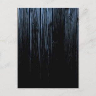 Tränad Mörk Wood Struktur - Blue Vykort