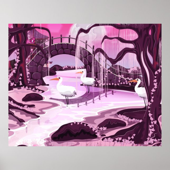 Tranan i den koreanska trädgården poster (Framsidan)