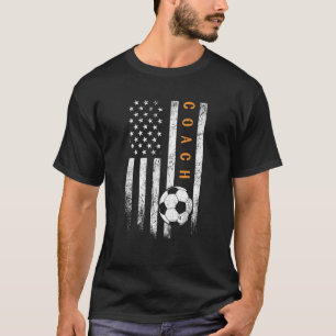 Tränar av amerikansk Flagga-fotbollstränare T Shirt