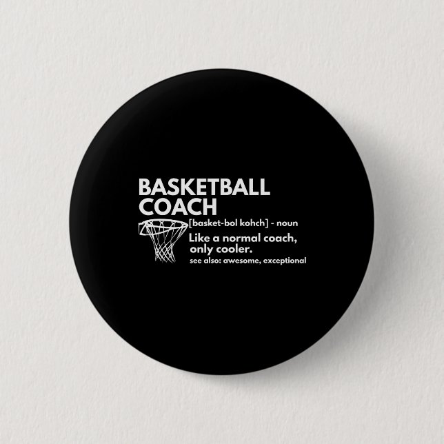 Tränar av roligt Bysketbyll Coach Definition Knapp (Framsida)