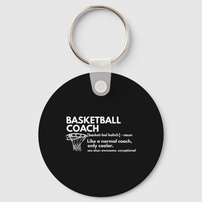 Tränar av roligt Bysketbyll Coach Definition Nyckelring (Framsida)