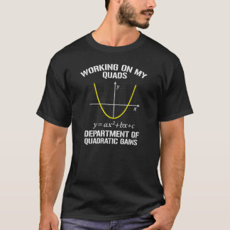 Tränar Min Quadriceps Rolig Matematik Gym T Shirt