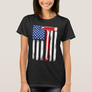 Tränare American US flagga-rutgrafik med tunt röd T Shirt