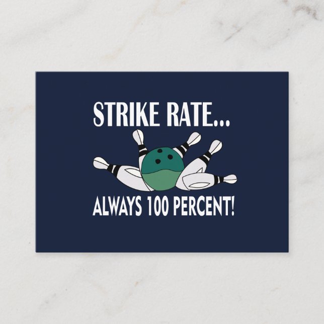 Tränare för Strejka av Bowling Pin Boll Visitkort (Framsida)