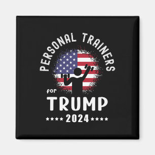 Tränare för Trump 2024 American Flagga Vote Trump Magnet