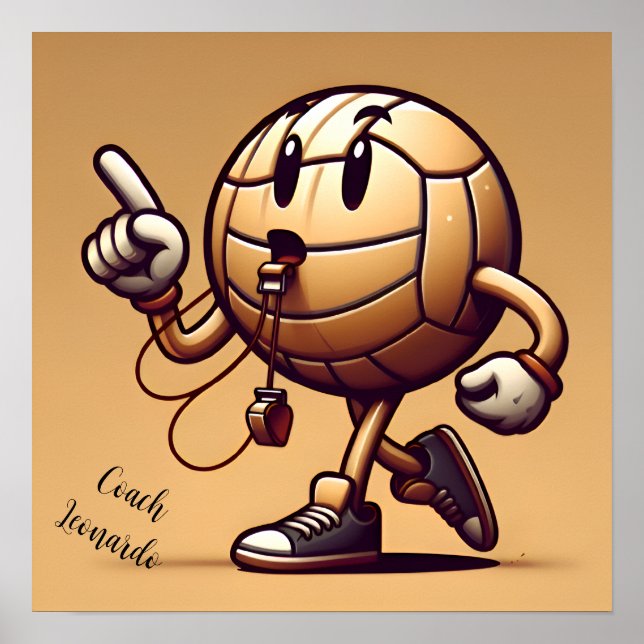 Tränare för volleyboll poster (Framsidan)