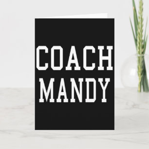 Tränare Mandy Anpassat Fotboll Baseboll Lag T Kort