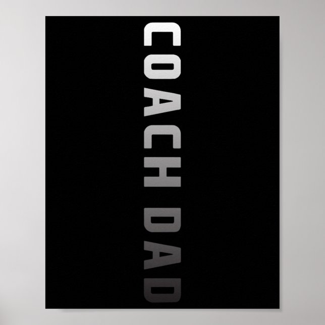 Tränare Pappa Design - Fotboll Fotll Sketll Tränar Poster (Framsidan)