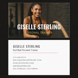 Tränare Personlig tränare Fitness Foto Visitkort