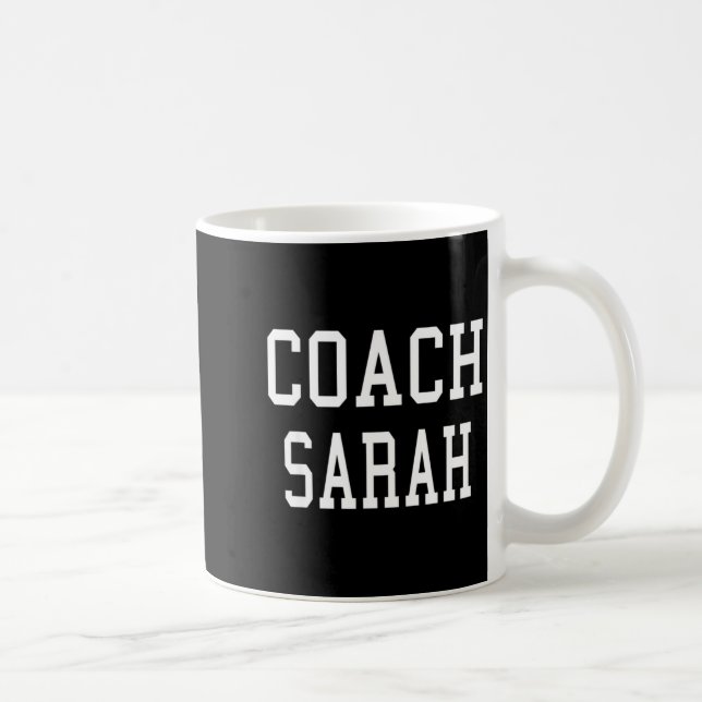 Tränare Sarah Anpassat Fotboll Baseboll Lag T Kaffemugg (Höger)