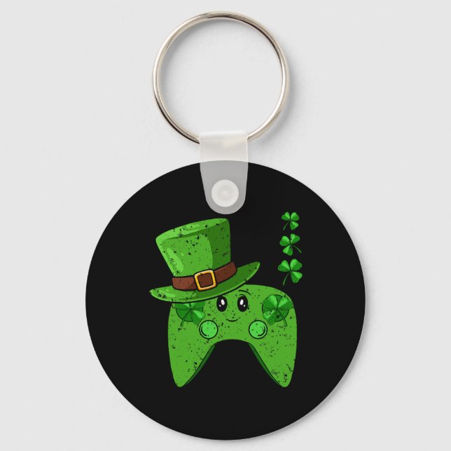 Tränare Shamrock St patricks day Gaming Gamer Nyckelring (Framsida)