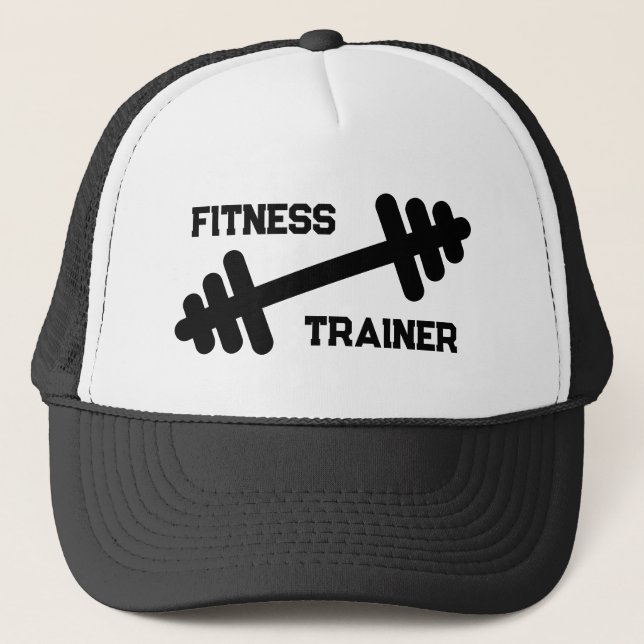 Tränarens gymcoach truckerhatt med logotyp keps (Framsida)