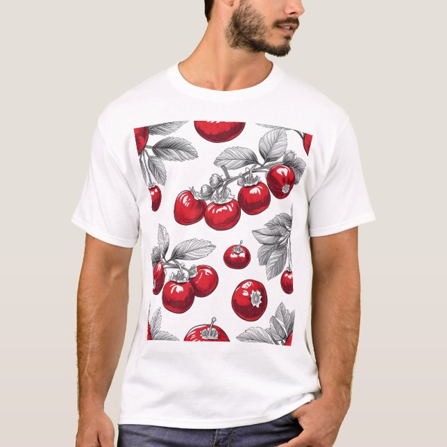 Tranbär - Mörkröda Bär 🍒🍂 T Shirt (Framsida)