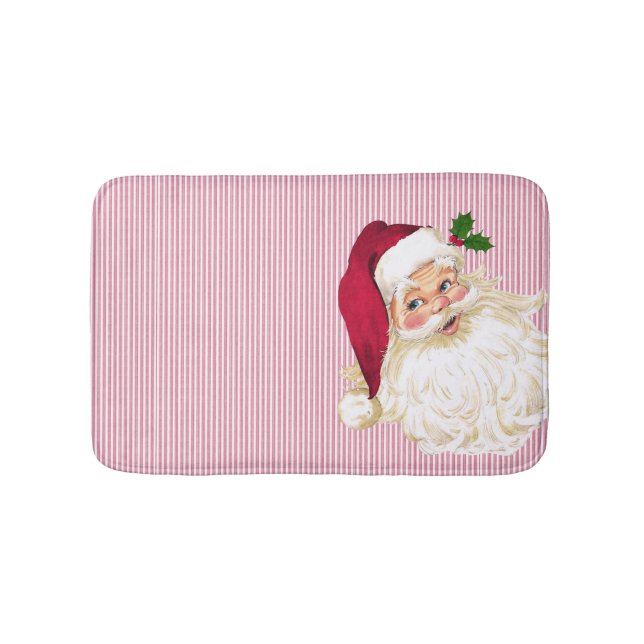 Tranbärs vitrandig jul tomte badrumsmatt badrumsmatta (Framsidan)