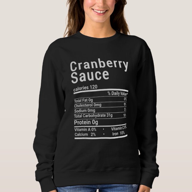 Tranbärsås Näringsfakta  Thanksgiving T Shirt (Framsida)