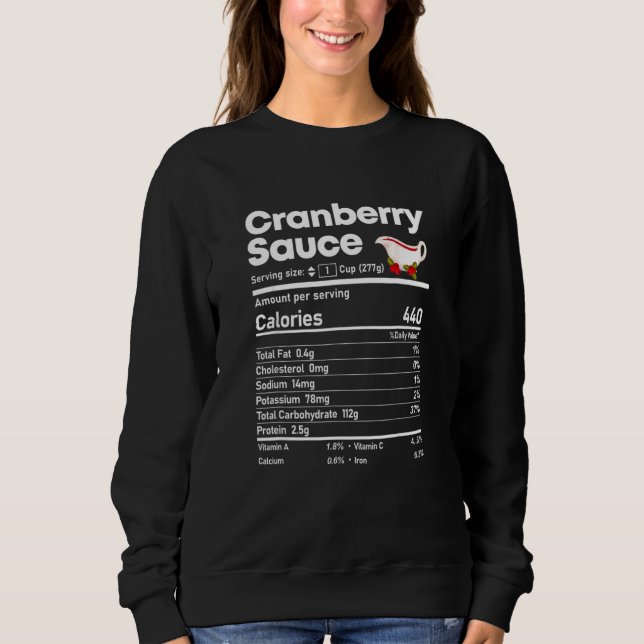 Tranbärssås Näringsfakta Thanksgiving Chris T Shirt (Framsida)