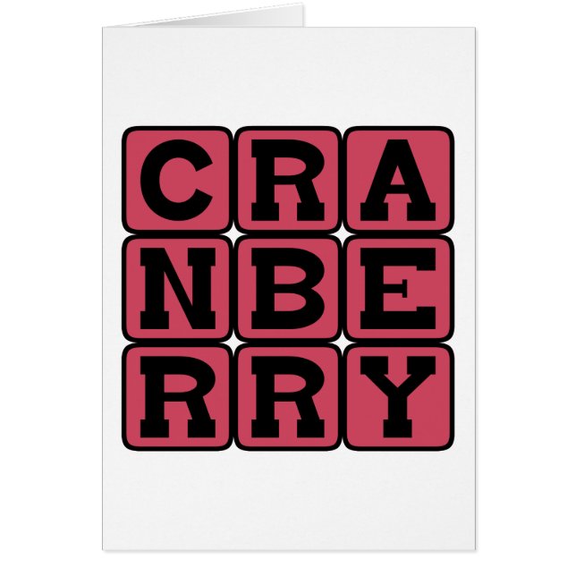 Tranberbär, frukt hälsningskort (Framsidan)