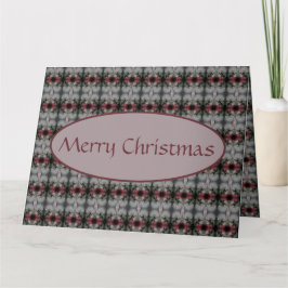 Tranberbär och Grått Mönster Tack Kort