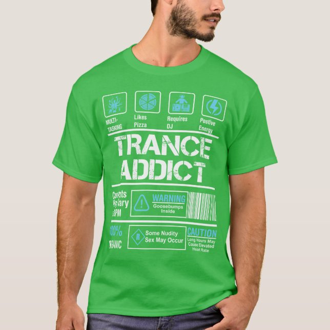 Trance Addict retro T Shirt (Framsida)
