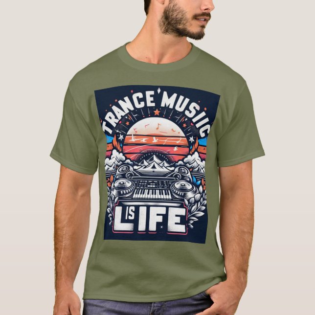 Trance Music är Life - Festival Tshirt T Shirt (Framsida)