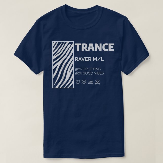 Trance Music Dance Music Techno Tech House - hårdd T Shirt (Design framsida)