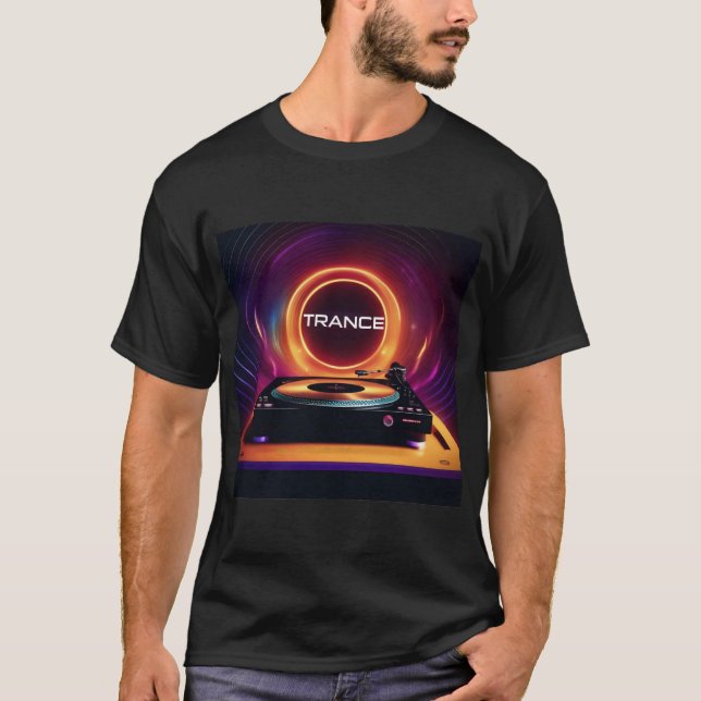 Trance Music - DJ Deck Design - Techno - EDM T Shirt (Framsida)