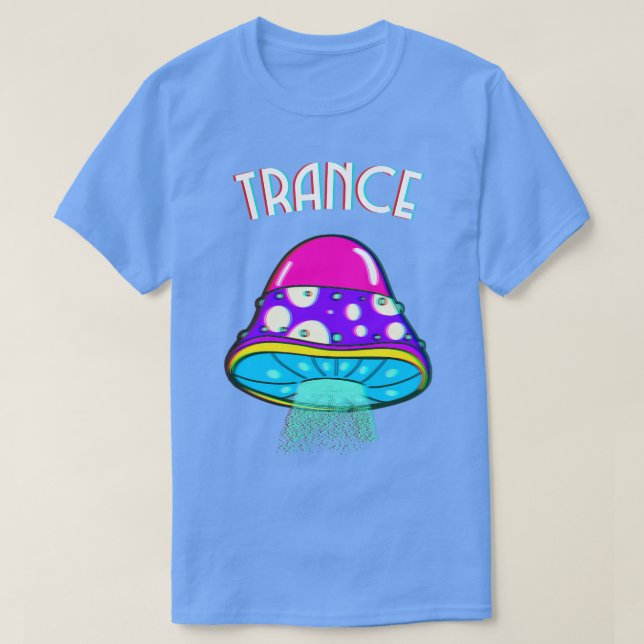 Trance Psychedelic Trippy Glitch Mushroom T Shirt (Design framsida)