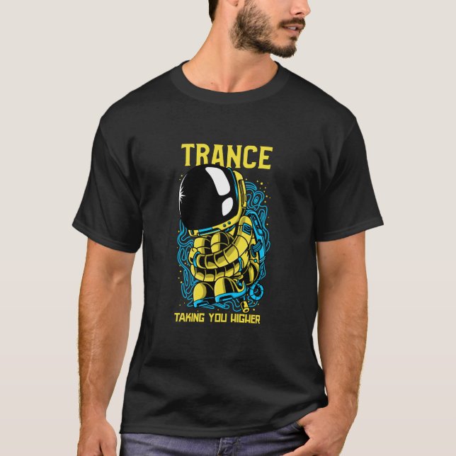 Trance tar dig högre - Trance Music Astronaut T Shirt (Framsida)