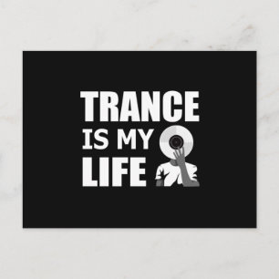 Trance Techno Music Rave DJ House Dance Gift Idea Vykort