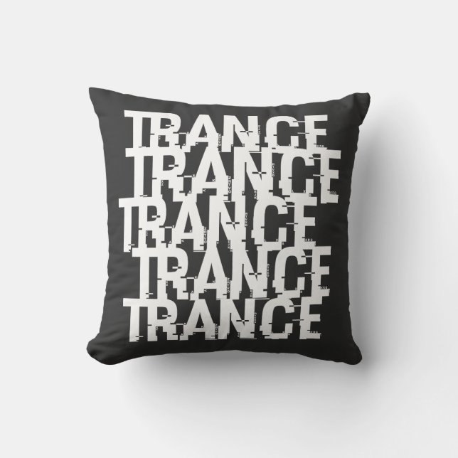 Trance typografiskt mönster kudde (Framsida)