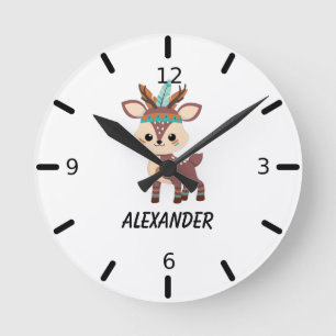 Trand Hjort Acrylic Wall Clock Rund Klocka
