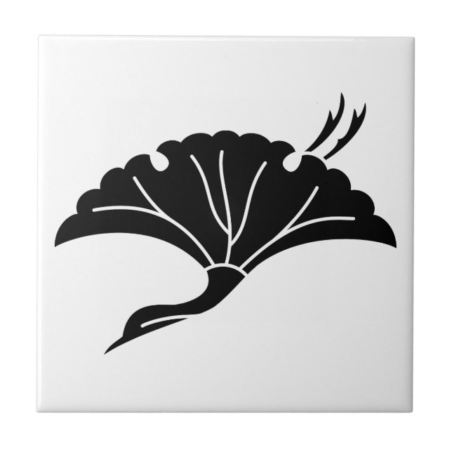 Tranformad ginkgo-blad kakelplatta (Framsidan)