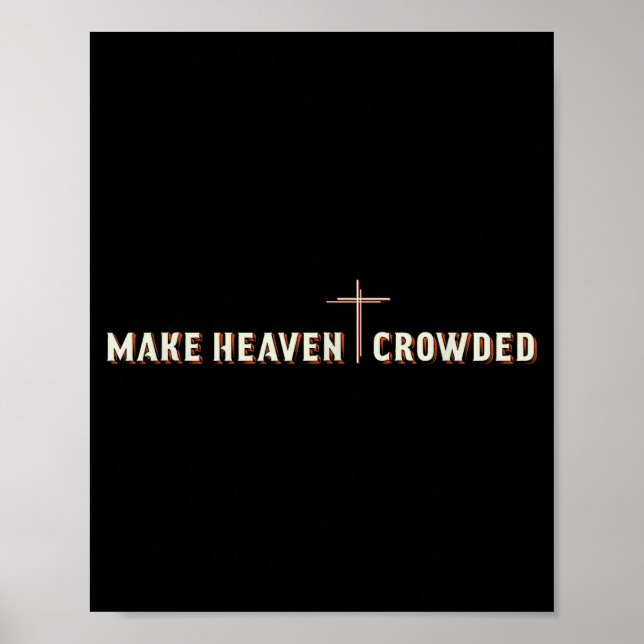 Träng Himlen Jesus Kors Kristet Grafiskt  Poster (Framsidan)