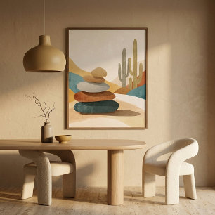 Trång Minimalist Ökensten för Moderna Interiörer Poster