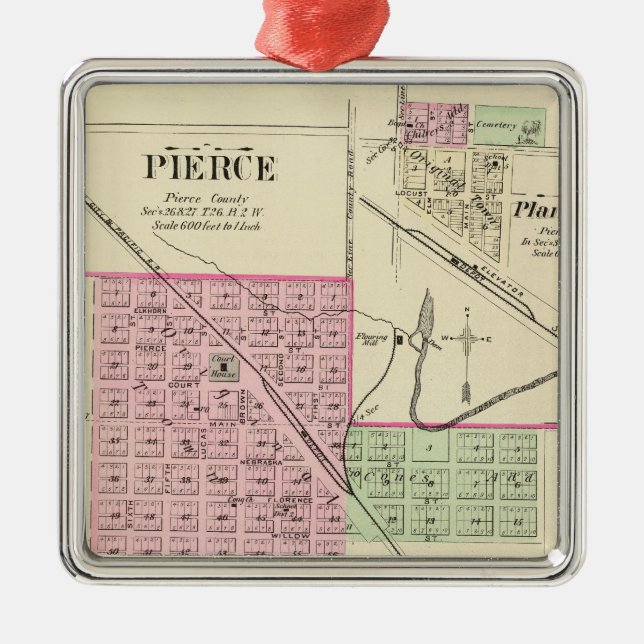 Tränga igenom Nebraska Julgransprydnad Metall (Framsidan)