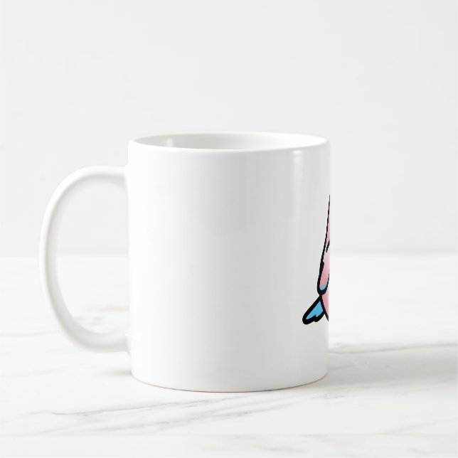 Trangender LGBT+ Pride Lovebird Kaffemugg (Vänster)