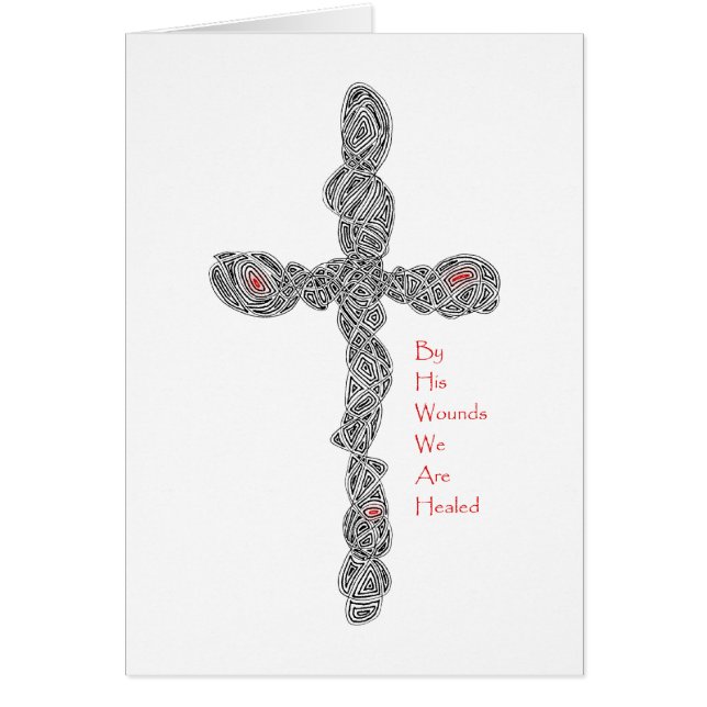 Trängt igenom hälsningskort (Framsidan)