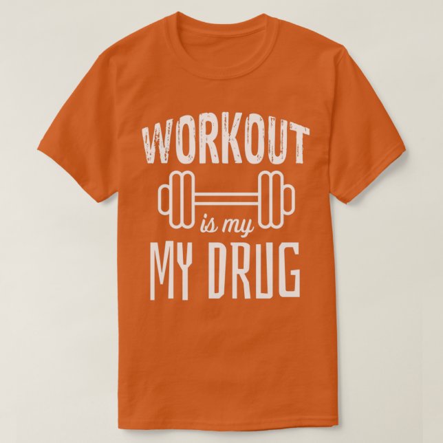 träning är min drog t shirt (Design framsida)