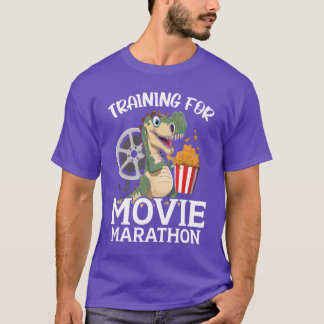 Träning för film maraton filmälskare bio fam t shirt