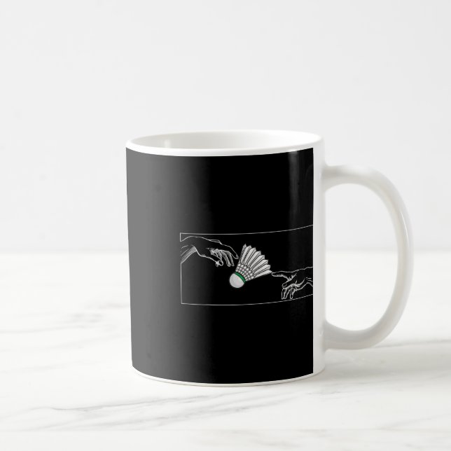 Träning i Händer för Badminton-spelare till Badmin Kaffemugg (Höger)