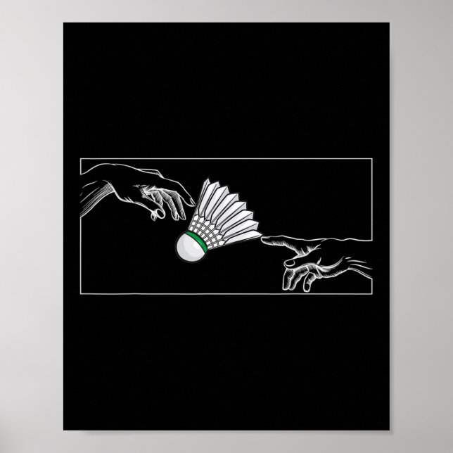Träning i Händer för Badminton-spelare till Badmin Poster (Framsidan)