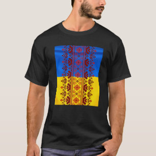Träningbroderier - Ukrainsk folketnisk Mönster T Shirt