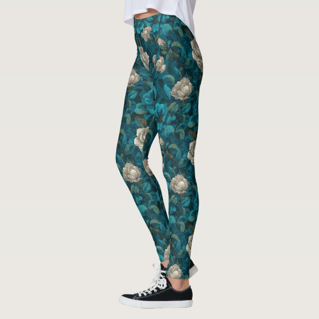 Tränings Gardenias Charm Presentidéer för Kvinnor Leggings (Vänster)
