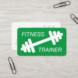 Träningsgym coaching modern grön visitkort