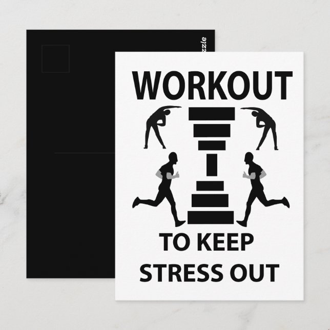 Träningsgympa Gym Vykort (Fram/baksida)